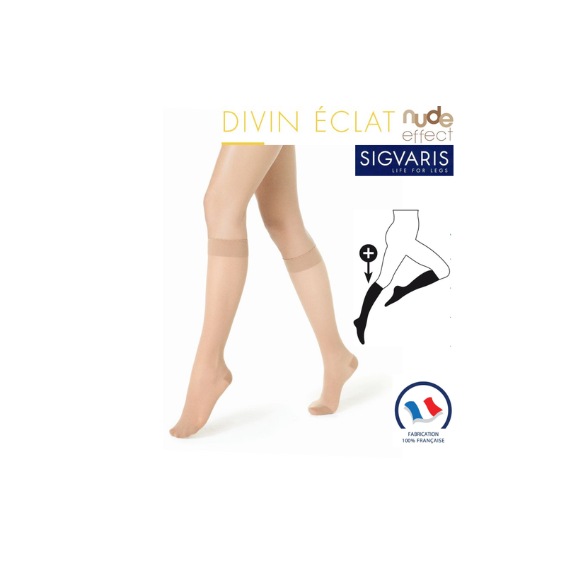 Collant Médical De Contention SIGVARIS Classe 2 - Taille Medium, Couleur Beige, Neuf