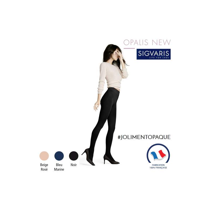 Collants De Contention Sigvaris à Motifs – Noir – Neufs – Pour Jambes Légères