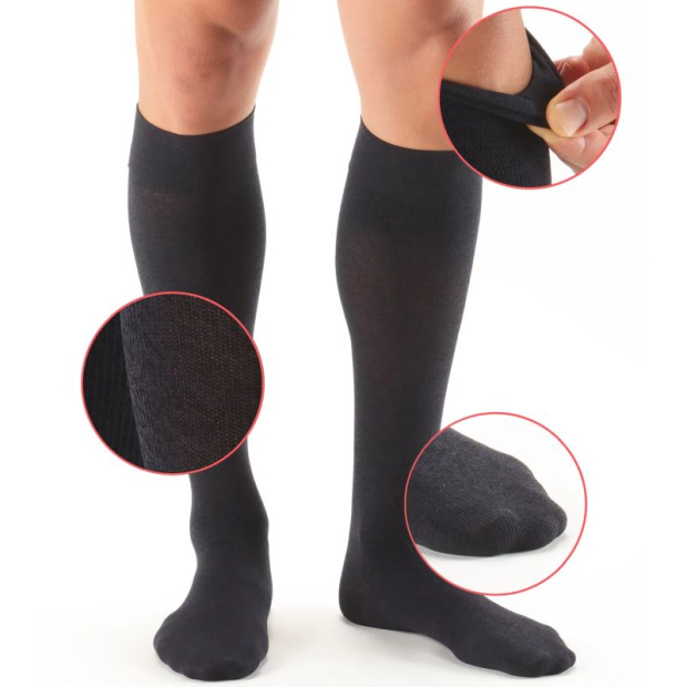 détail des chaussettes de contention city confort fil d'ecosse thuasne