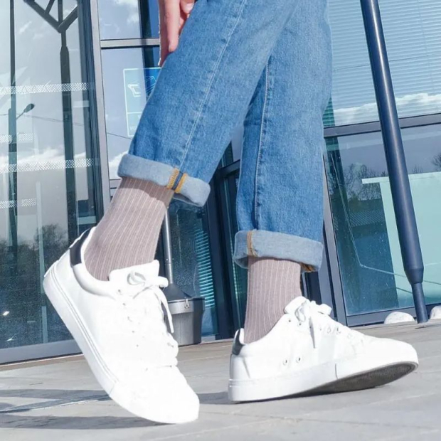 chaussettes de contention fast lin pour homme coloris grège