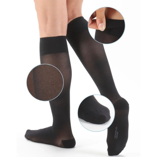 Chaussettes mi-bas de contention femme Venoflex SECRET Thuasne Classe 1