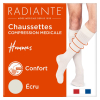 CHAUSSETTES DE CONTENTION RADIANTE STYL COTON FINE COLORIS ECRU