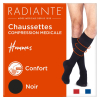 CHAUSSETTES DE CONTENTION RADIANTE STYL COTON FINE COLORIS NOIRE