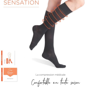 chaussettes de contention sensation jarfix noir radiante pour femme
