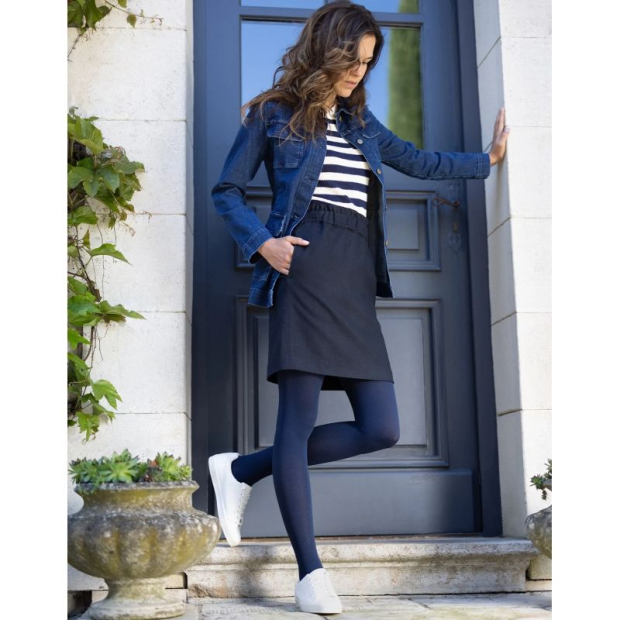 collant de contention sigvaris styles opaque bleu marine