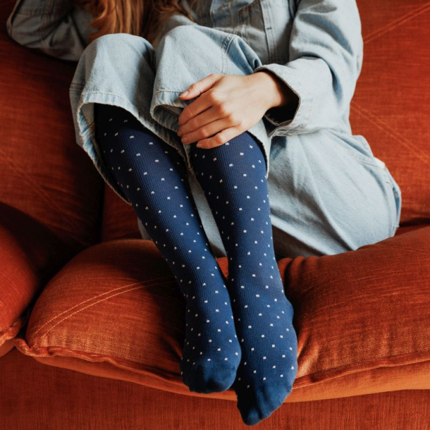 Chaussettes contention femme Active Coton bio 55% Sigvaris Classe 2