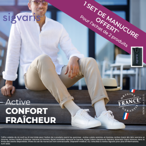 Chaussettes contention Homme Active Confort Fraicheur Sigvaris