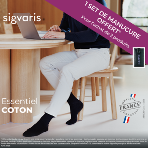 OFFRE PROMO CHAUSSETTES DE CONTENTION  ESSENTIel COTON SIGVARIS