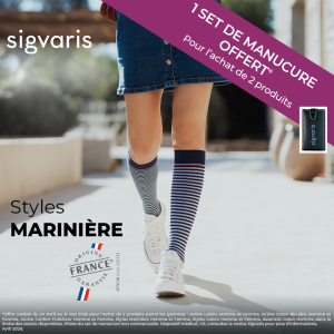 Chaussettes de contention Styles Marinière Femme Sigvaris