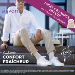 Chaussettes contention Homme Active Confort Fraicheur Sigvaris