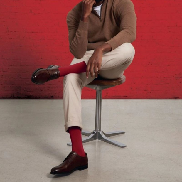 chaussettes de contention styl coton fine radiane coloris kirsch cerise