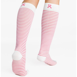 chaussettes de contention marinière octobre rose sigvaris