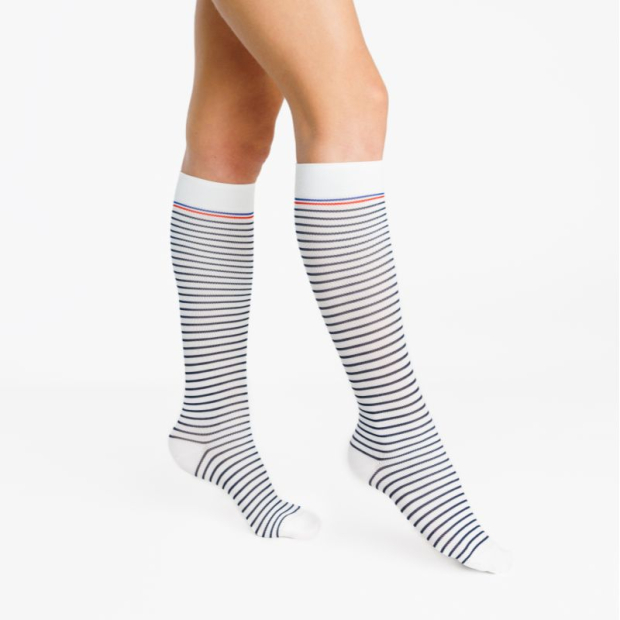 Chaussettes de contention Sigvaris Octobre Rose
