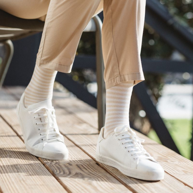 Chaussettes de contention Sigvaris Octobre Rose