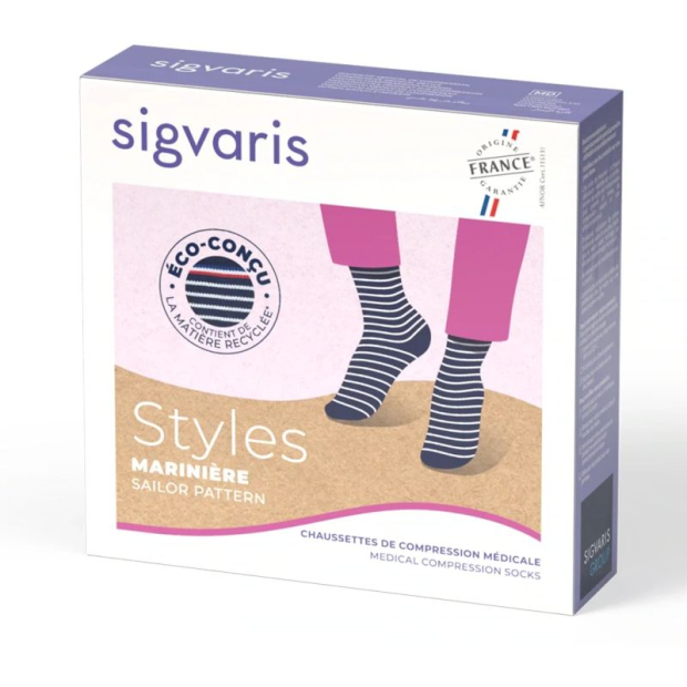 packaging chaussettes de contention mariniere sigvaris